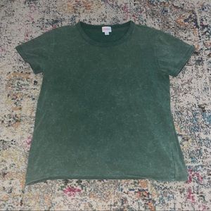 LulaRoe Green Distressed Shirt